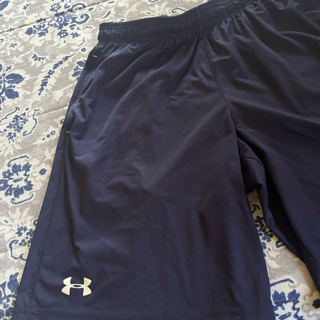 New Men’s Under Armour Training Shorts Blue In Color Size Medium.